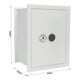 ROTTNER Coffre mural Stone SE 65 serrure électronique blanc