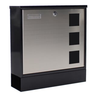 ROTTNER Design Mailbox T05535 Zylinderschloss Schwarz
