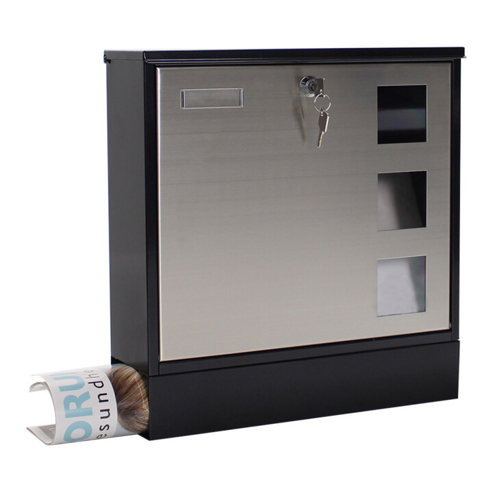 ROTTNER Design Mailbox T05535 Zylinderschloss Schwarz