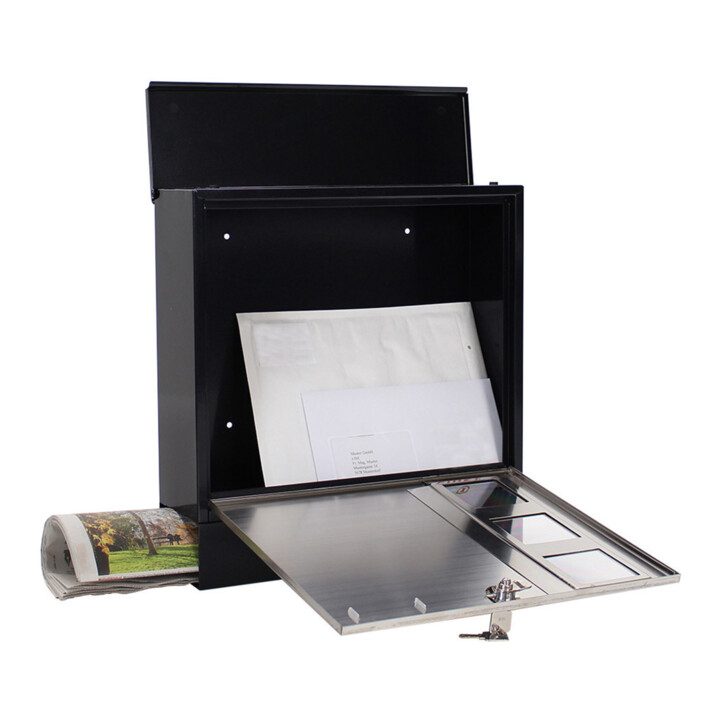 ROTTNER Design Mailbox T05535 Zylinderschloss Schwarz