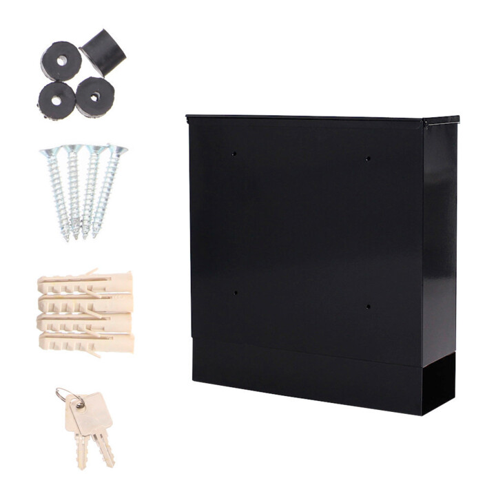 ROTTNER Design Mailbox T05535 Zylinderschloss Schwarz