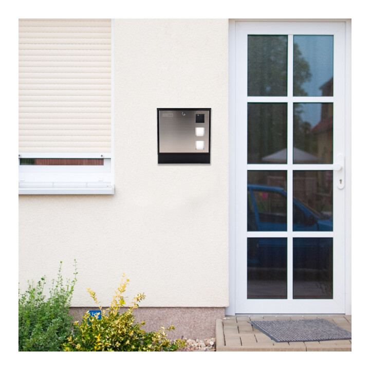ROTTNER Design Mailbox T05535 Zylinderschloss Schwarz