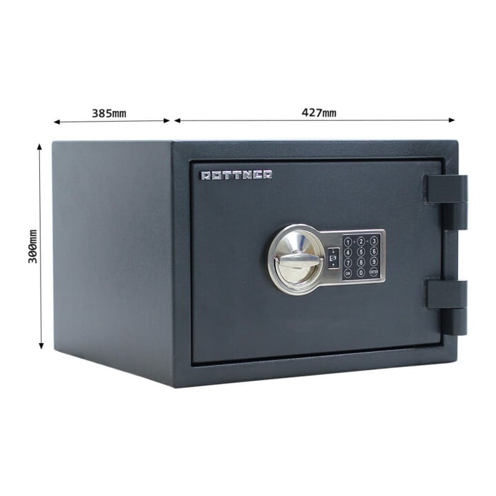 ROTTNER Feuerschutztresor Fire Hero 30 elektronisches Zahlenschloss anthrazit