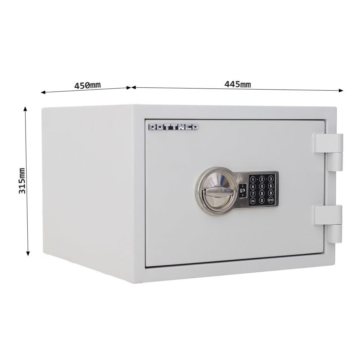 ROTTNER Feuerschutztresor T06016 Fire Safe 30 EL Elektronikschloss lichtgrau
