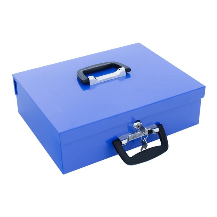 ROTTNER Geldkassette Bern blau Zylinderschloss