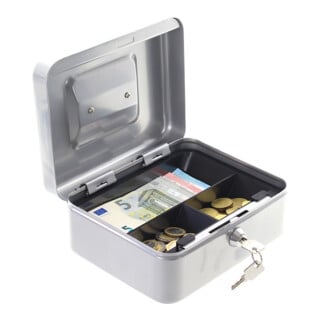 ROTTNER Geldkassette HomeStar Cash 2 Zylinderschloss Silber