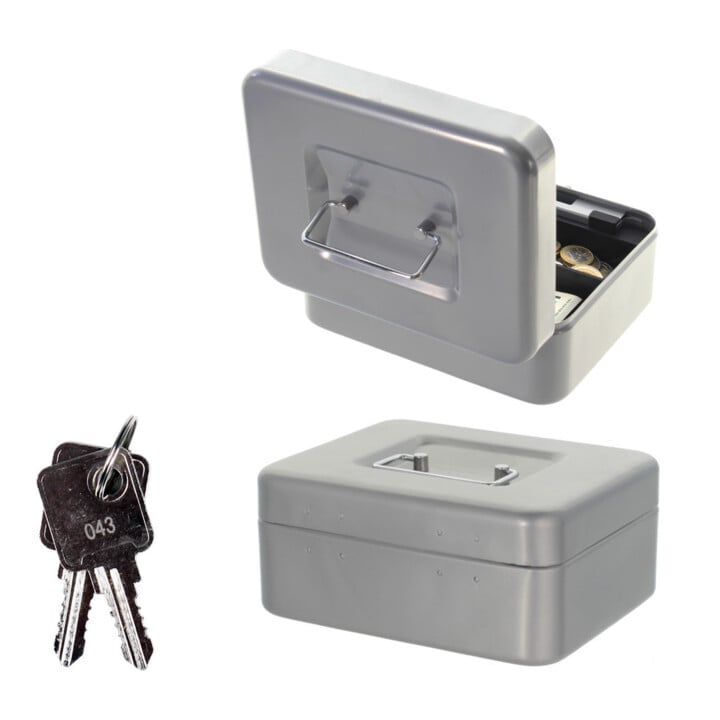 ROTTNER Geldkassette HomeStar Cash 2 Zylinderschloss Silber