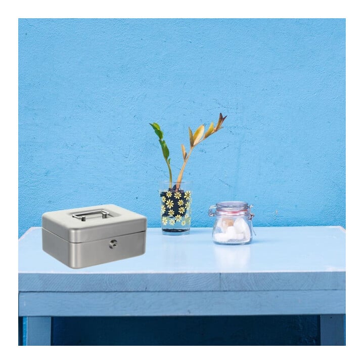 ROTTNER Geldkassette HomeStar Cash 2 Zylinderschloss Silber