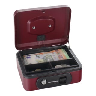 ROTTNER Geldkassette Pro Box One Berry Zylinderschloss Berry