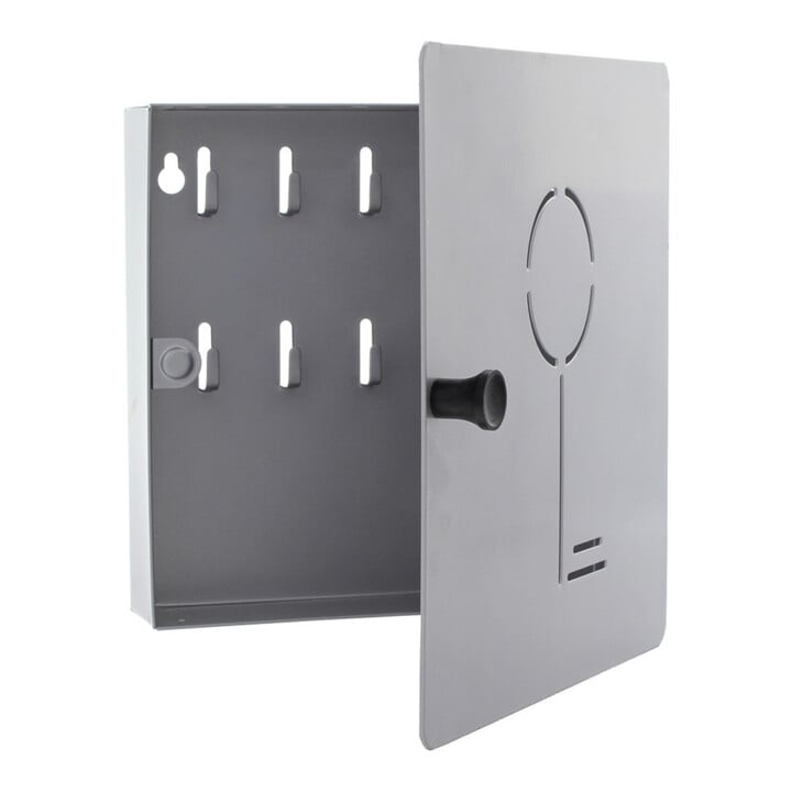 ROTTNER Schlüsselschrank Key Collect T06142 10 Haken Magnetverschluss Silber
