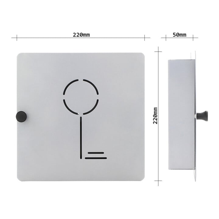 ROTTNER Schlüsselschrank Key Collect T06142 10 Haken Magnetverschluss Silber