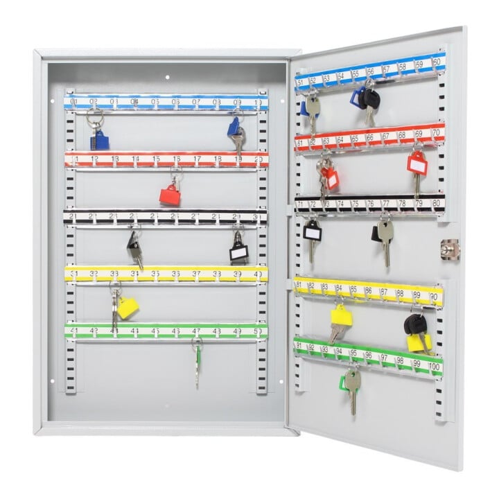 ROTTNER Schlüsselschrank S 100 Zylinderschloss lichtgrau
