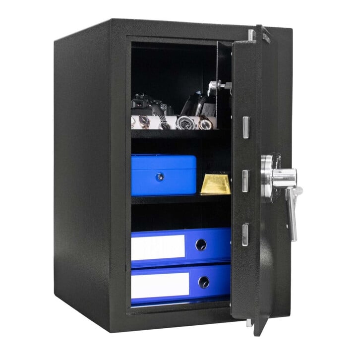 ROTTNER Schlüsseltresor Monaco 65 DB Doppelbartschloss schwarz pulverbeschichtet