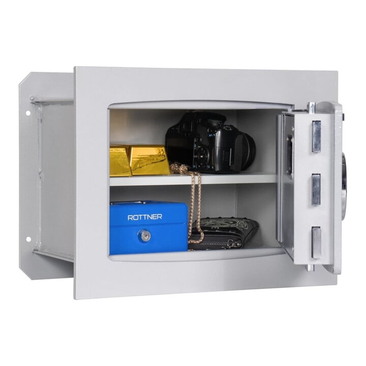 ROTTNER Wandtresor Delta 30 elektronisches Zahlenschloss lichtgrau