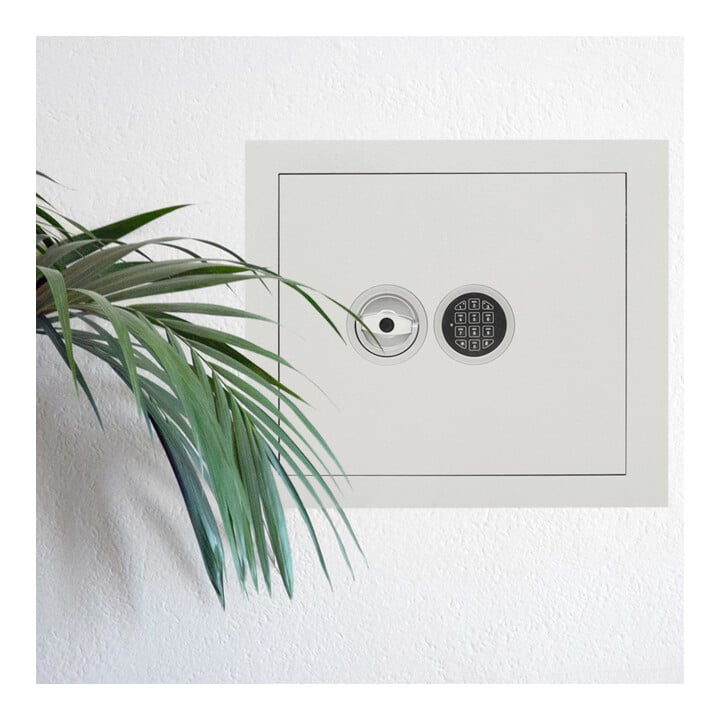ROTTNER Wandtresor Stone SE 45 Elektronikschloss weißaluminium RAL 9006