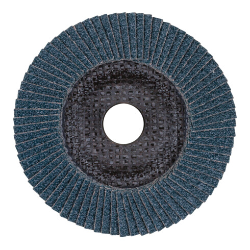 Roue à lamelles PFERD POLIFAN POWER PFC 125x22,23 mm conique Z60 SG STEELOX acier/acier inoxydable