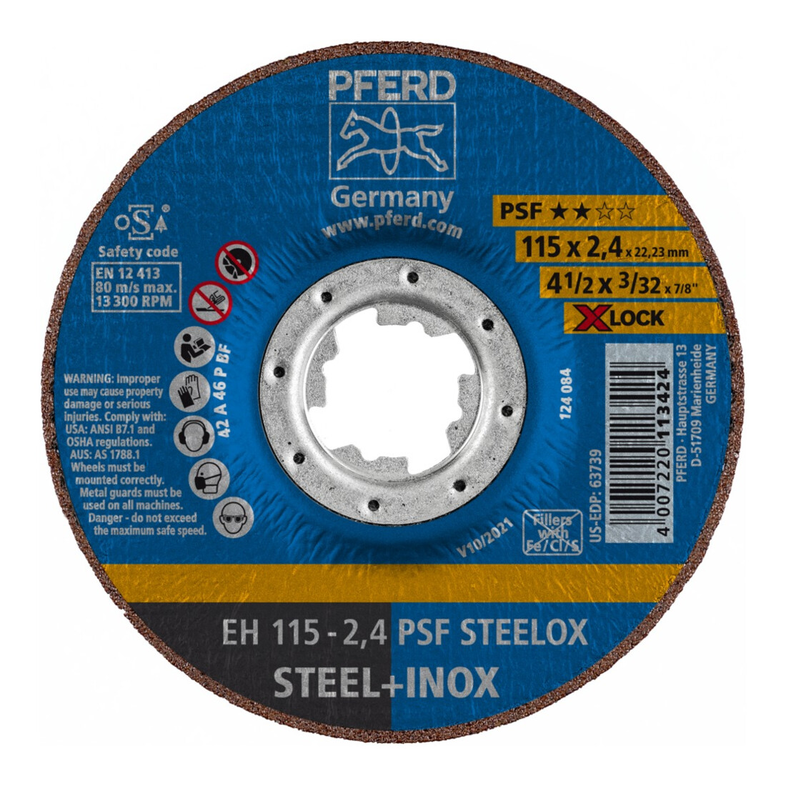 PFERD Disque à tronçonner EH PSF STEELOX/X-LOCK 2,4 mm
