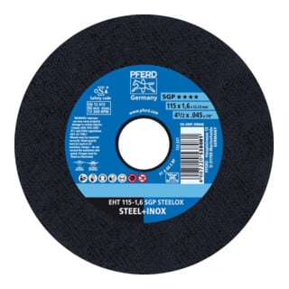 PFERD TOOLS Disque à tronçonner EHT 115-0,8 SGP STEELOX 22,23 mm