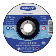 Roue de tronçonnage Osborn AS60V Inox 125x1,0x22,23 mm T41-1