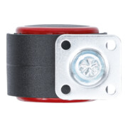 Roue double / pivotante rouge/noire 50 mm BGS Do it yourself-3