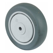 BS roues pivotantes en caoutchouc roue bleu-gris