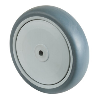 BS roues pivotantes en caoutchouc roue bleu-gris