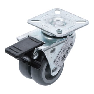 Roue pivotante avec frein Ø 50 mm BGS