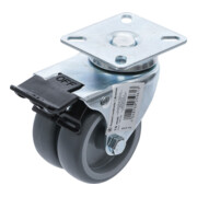 Roue pivotante avec frein Ø 75 mm BGS