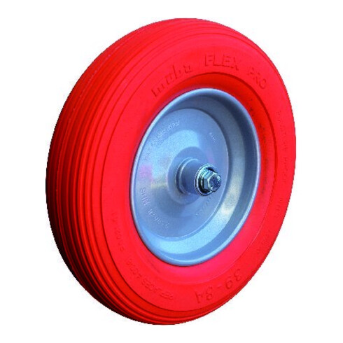 Roue polymère avec axe et roulement à billes D.roue 400 mm l. roue 100 mm