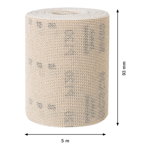 Rouleau de filet abrasif Bosch Expert M480, 93 mm, 5 m, G 120