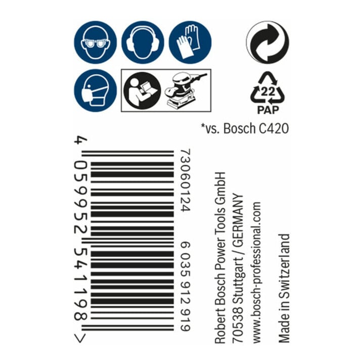 Rouleau de filet abrasif Bosch Expert M480, 93 mm, 5 m, G 220