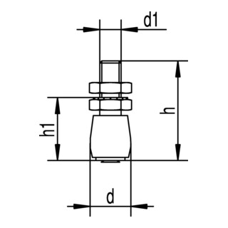 Rouleau de guidage 549 S STA ZN Rouleau plastique HELM