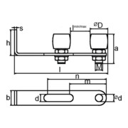 Rouleau de guidage double 85157 STA galet en plastique galvanisé-4