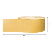 Rouleau de papier abrasif Bosch Expert C470 pour ponçage à la main, 115 mm x 50 m, G 320-4