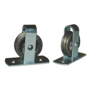 Roulette Betz 496 rainure en fonte grise 6mm avec plaque longitudinale et rainure tournée
