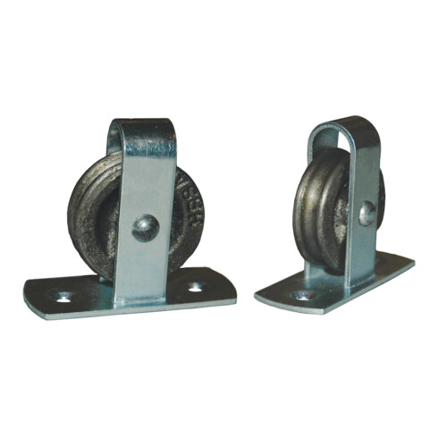Roulette Betz 496 rainure en fonte grise 6mm avec plaque longitudinale et rainure tournée