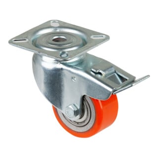 Roulette compacte A620.C10.050 Roulette pivotante avec frein BS Rollen