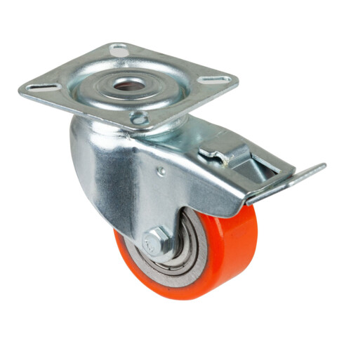 Roulette compacte A620.C10.050 Roulette pivotante avec frein BS Rollen