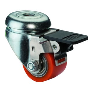 Roulette compacte A621.C10.035 Roulette pivotante avec frein BS Rollen