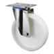BS Roulette pivotante en acier inoxydable à palier lisse en polyamide-1