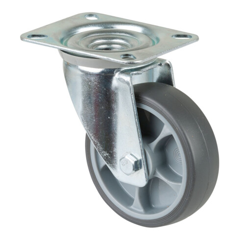 Roue pivotante BS Rollen en caoutchouc thermoplastique à roulettes pivotantes