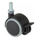 Roulette double en plastique ac blocage D.roue 40 mm cap.charge 30 kg avec goujo-1