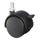 Roulette double en plastique ac blocage D.roue 50 mm cap.charge 40 kg avec goujo-1