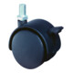 Roulette double en plastique ac blocage D.roue 50 mm cap.charge 40 kg avec goujo-1