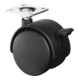 Roulette double en plastique ac blocage D.roue 50 mm cap.charge 40 kg avec plaqu-1