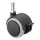Roulette double en plastique ac blocage D.roue 50 mm cap.charge 50 kg avec goujo-1