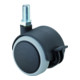 Roulette double en plastique ac blocage D.roue 50 mm cap.charge 50 kg avec goujo-1