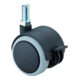 Roulette double en plastique ac blocage D.roue 50 mm cap.charge 50 kg avec goujo-1
