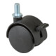 Roulette double en plastique avec frein BS Rollen-1