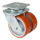 Roulette double pour charges lourdes S100.C10.125 Roulette pivotante BS Rollen-1